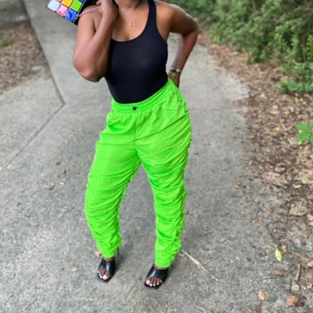 Stacked Wind Breaker Pants